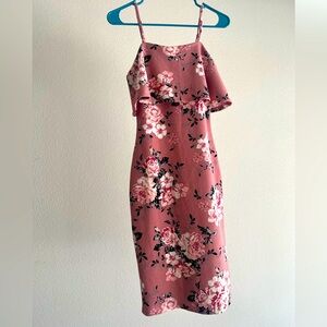 Pink floral dress
